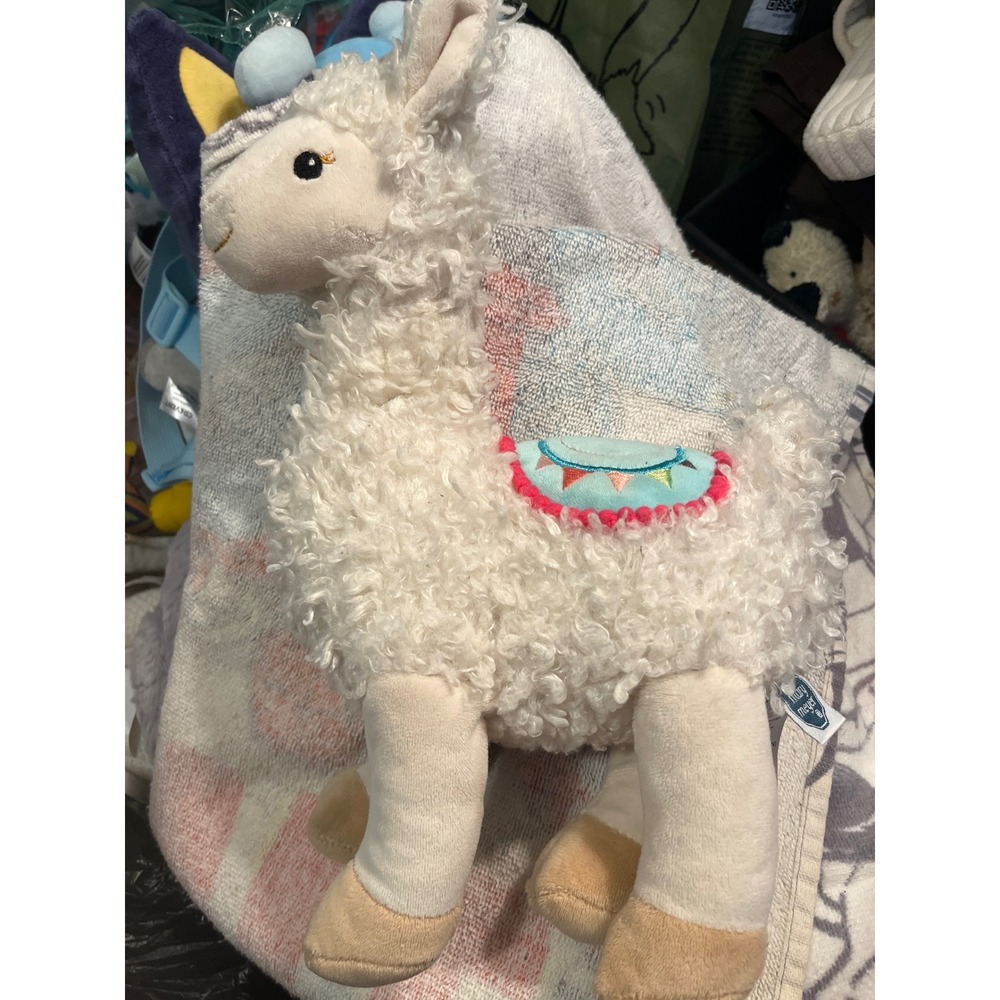 Mary‎ Meyer Lily Llama Plush Stuffed Animal Cream Sherpa Embroidered Saddle Toy